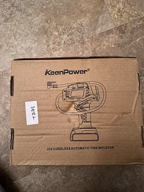 KeenPower 21V Cordless Automatic Tire Inflator Portable AirCompressor With Case